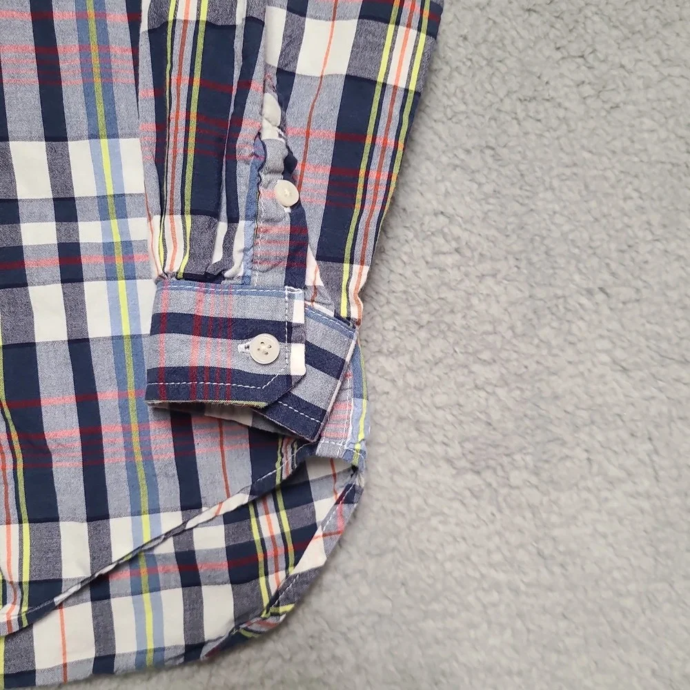 PLACE Boys Plaid Button Down Shirt 4T Long Sleeve Cotton Casual‎